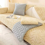 Non-Slip Textured Sofa Cover, Ribbed or Wave Weave