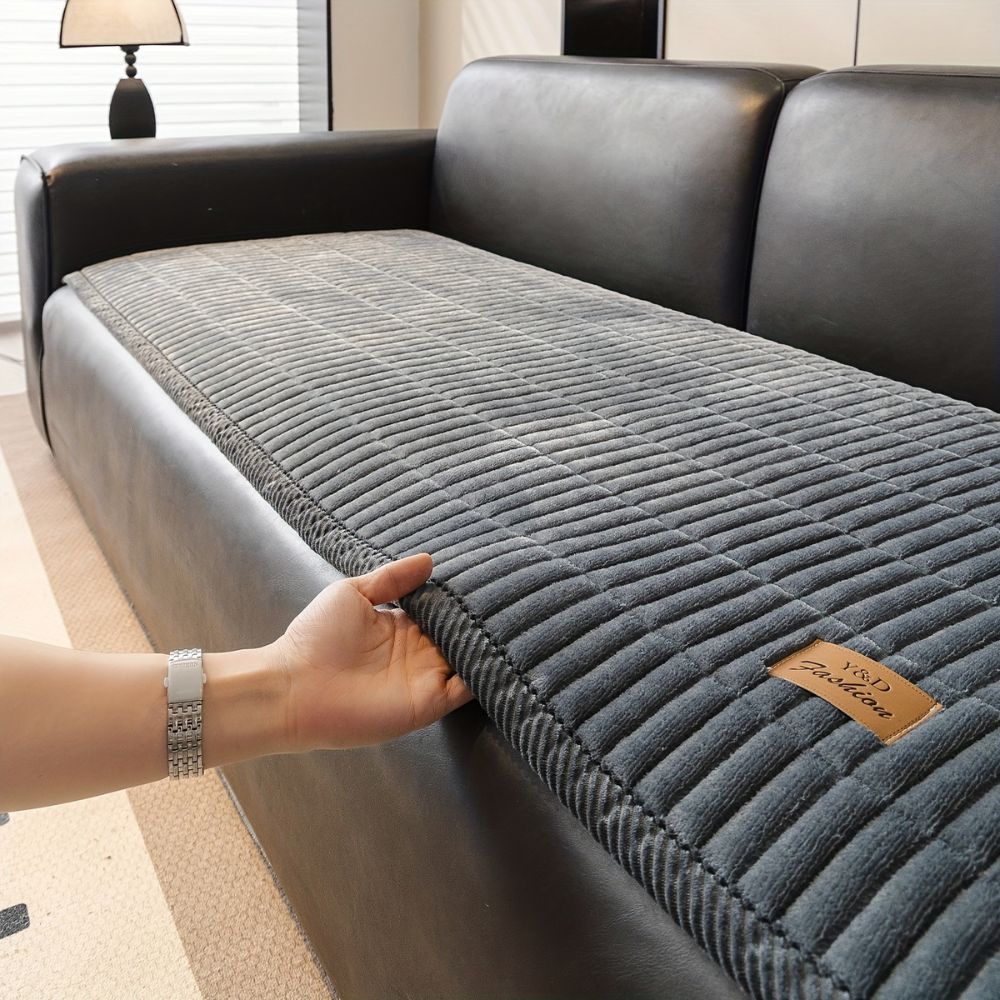 Quilted Sofa Seat Cover with Pet Hair Protection