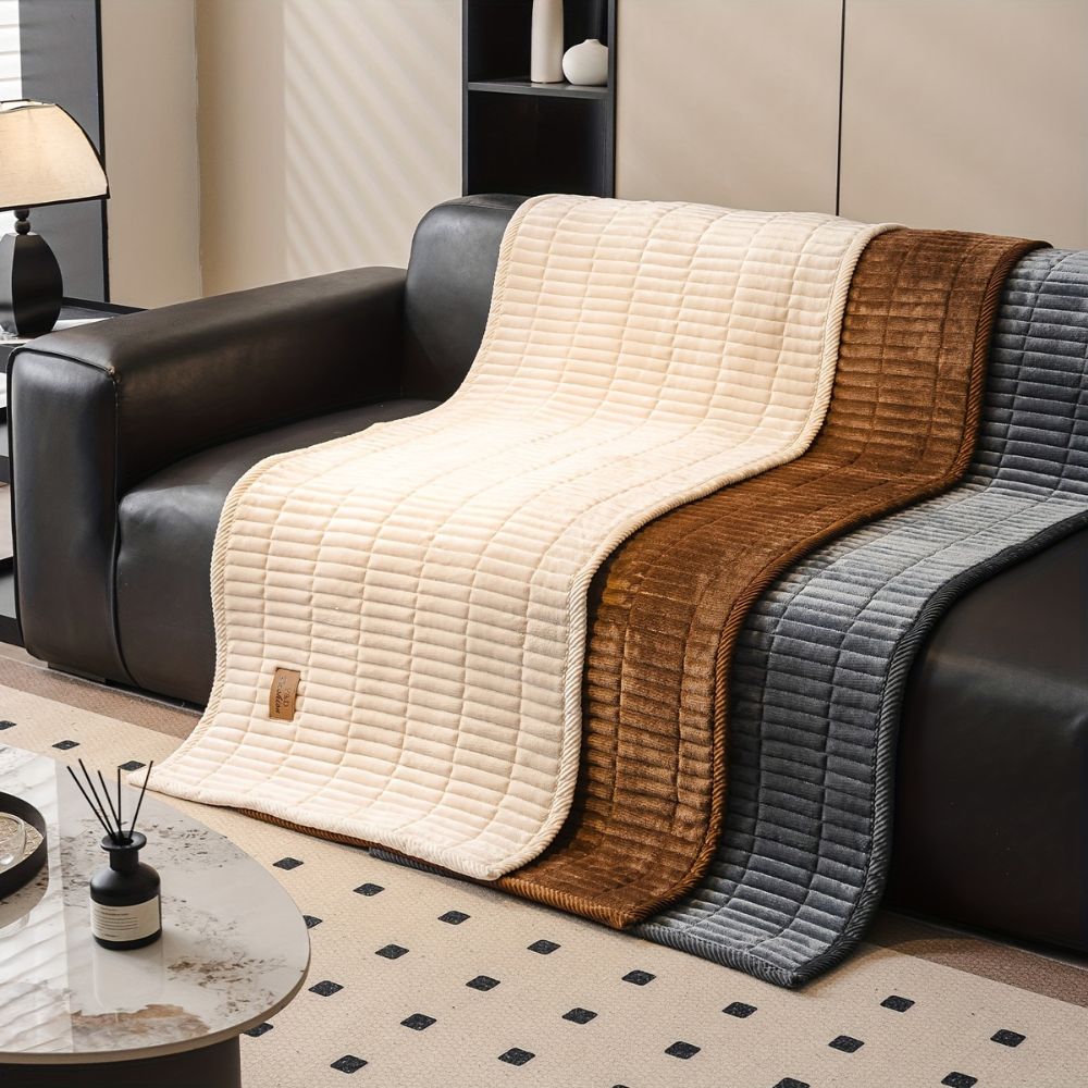 Quilted Sofa Seat Cover with Pet Hair Protection