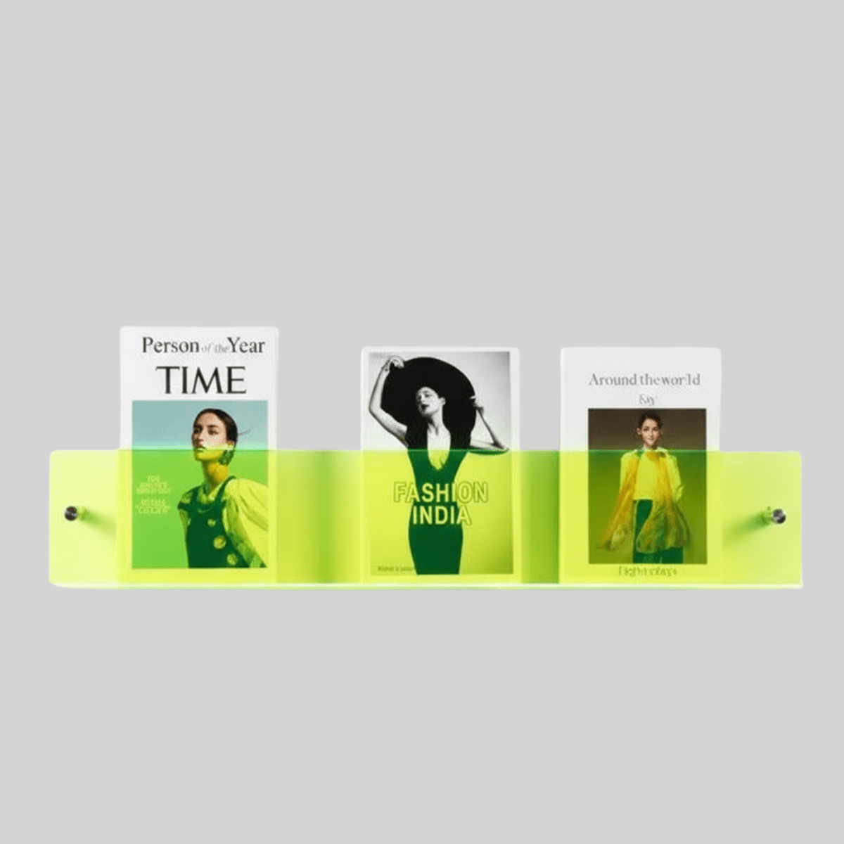 Acrylic Floating Wall Shelf for Magazines and Books