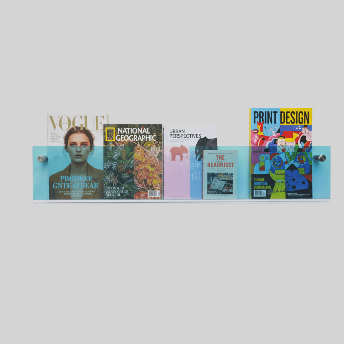 Acrylic Floating Wall Shelf for Magazines and Books