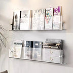 Acrylic Floating Wall Shelf for Magazines and Books