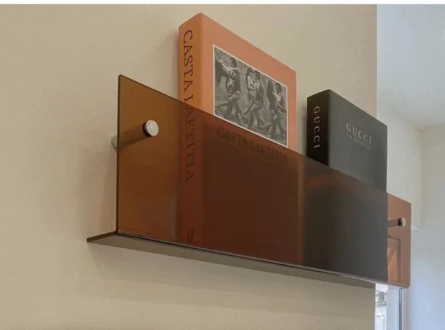 Acrylic Floating Wall Shelf for Magazines and Books