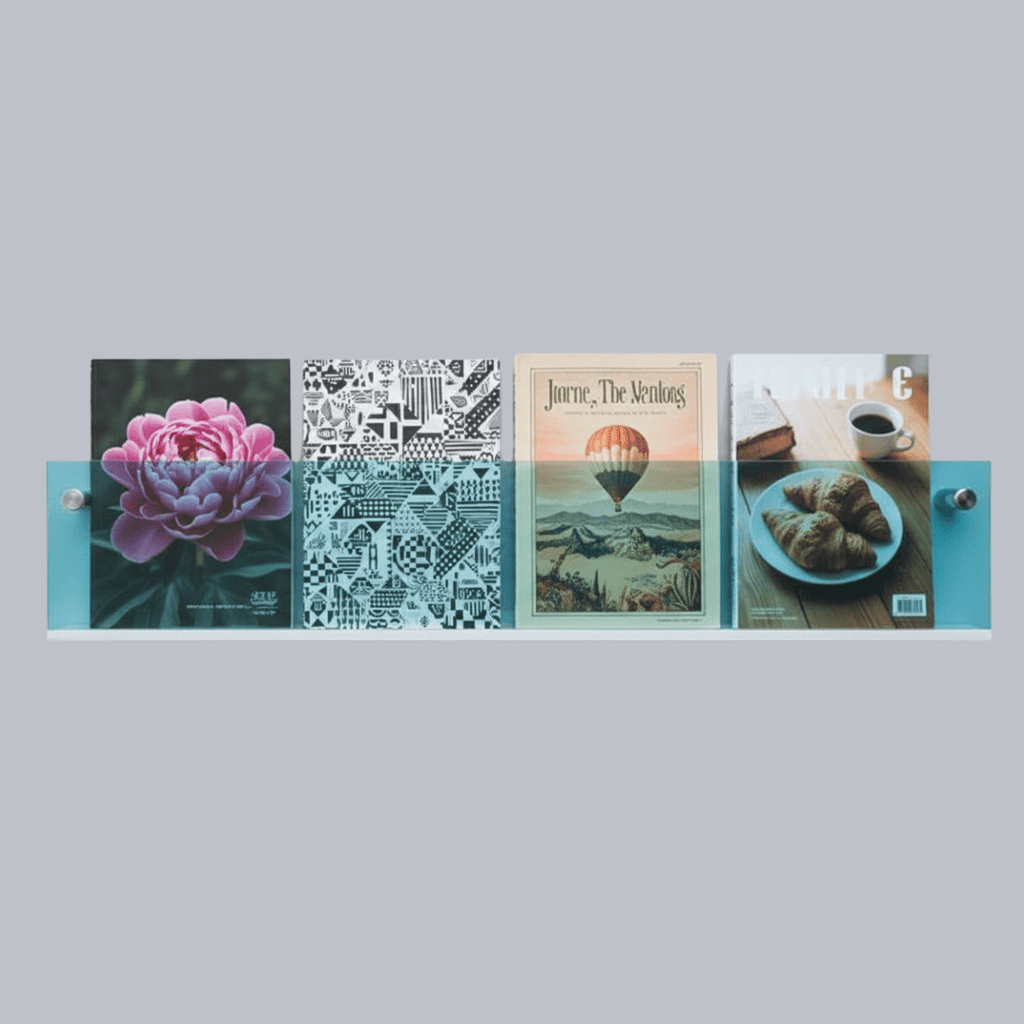 Acrylic Floating Wall Shelf for Magazines and Books