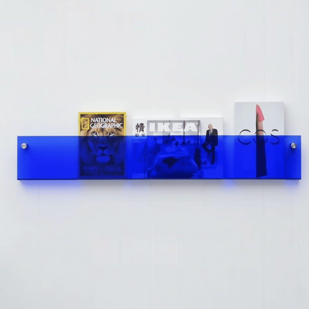 Acrylic Floating Wall Shelf for Magazines and Books