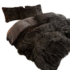 Faux Fur Long Pile Duvet Cover Set with Pillowcases