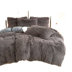 Faux Fur Long Pile Duvet Cover Set with Pillowcases