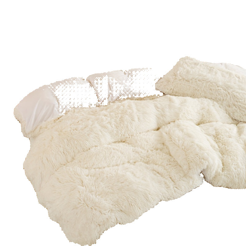 Faux Fur Long Pile Duvet Cover Set with Pillowcases