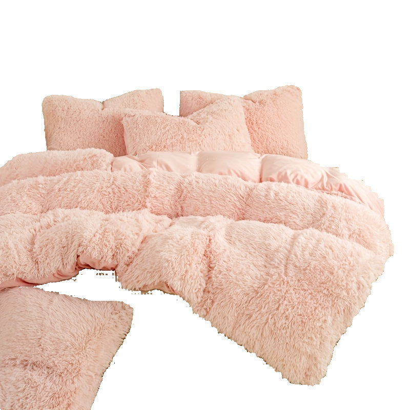 Faux Fur Long Pile Duvet Cover Set with Pillowcases