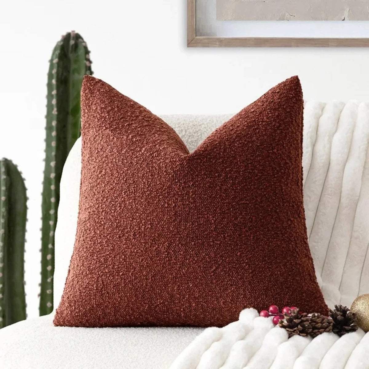 Boucle Cushion Cover 45 x 45cm for Sofa and Bed