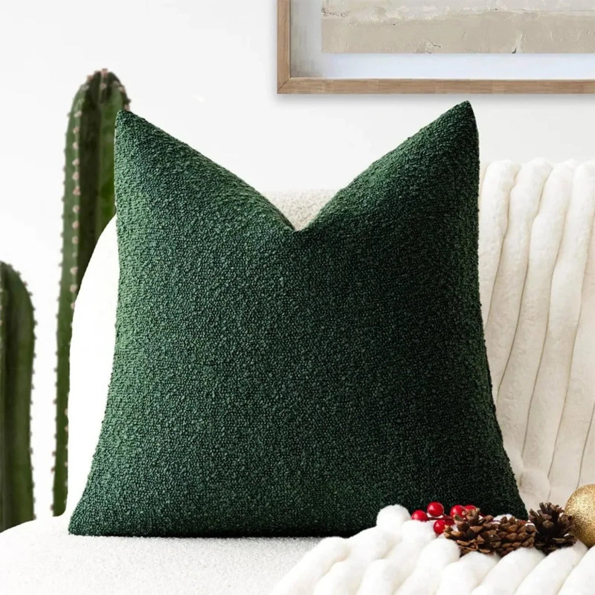 Boucle Cushion Cover 45 x 45cm for Sofa and Bed