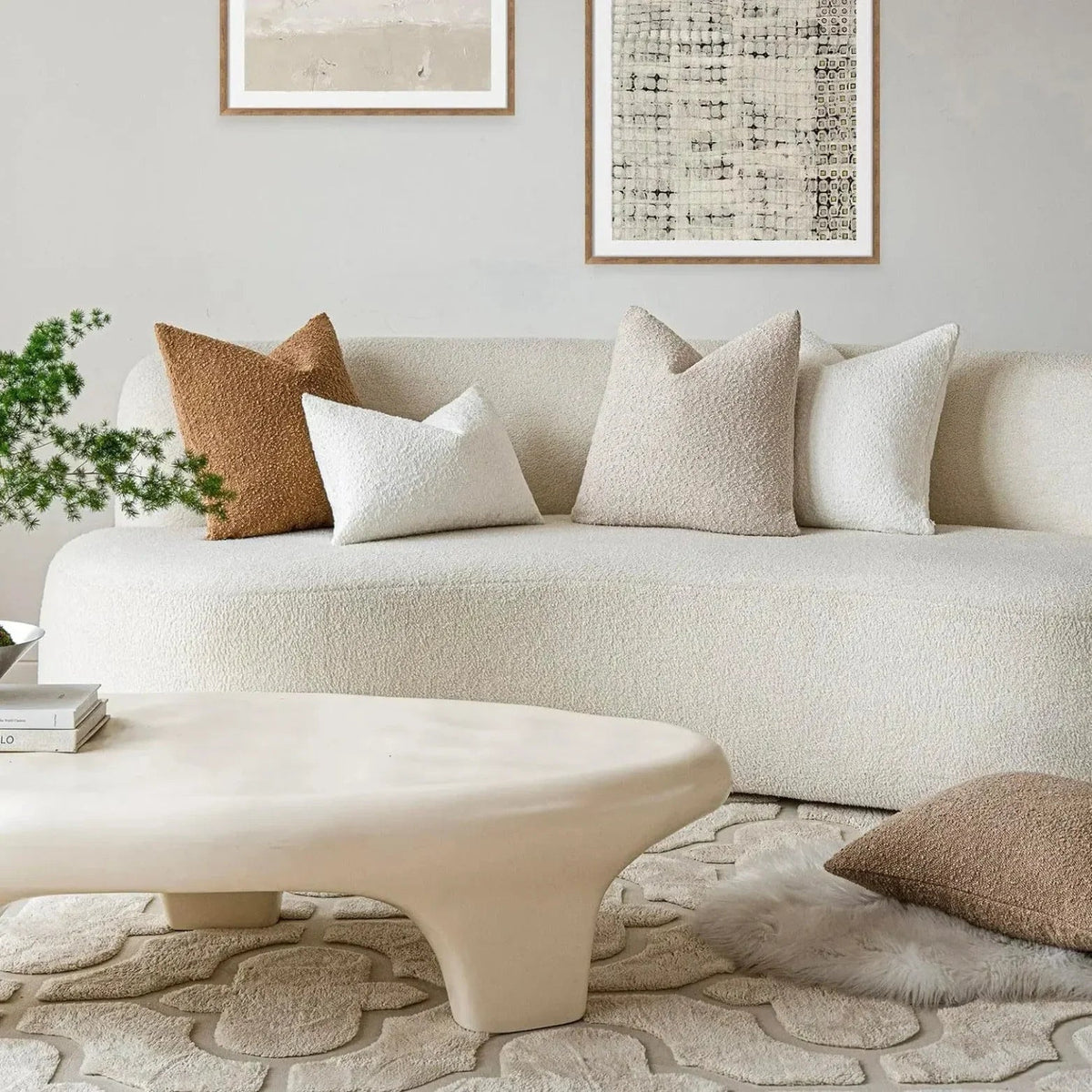 Boucle Cushion Cover 45 x 45cm for Sofa and Bed