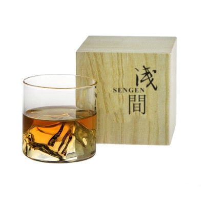 Cut Glass Whisky Tumbler with Japanese-Inspired Design