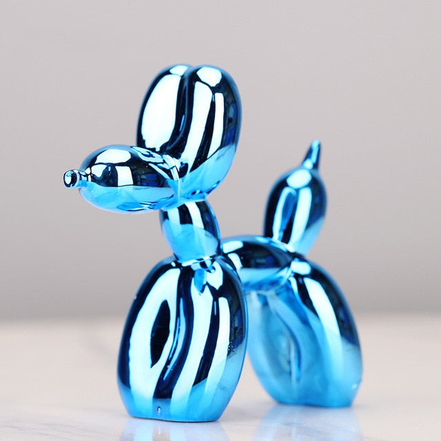 Balloon Dog Sculpture in Resin with Metallic Finish, 3 Sizes