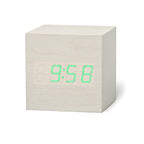 Sound-Activated LED Cube Alarm Clock, Digital Display