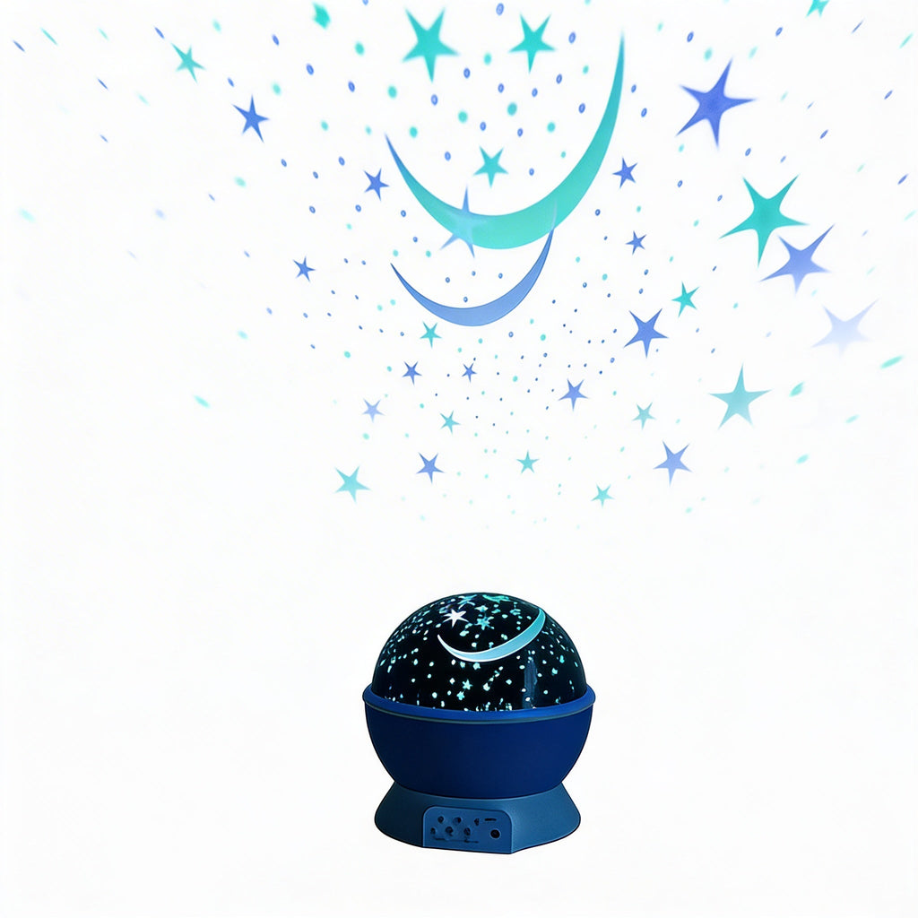 Star Projector Night Light with Built-In Music, USB Powered