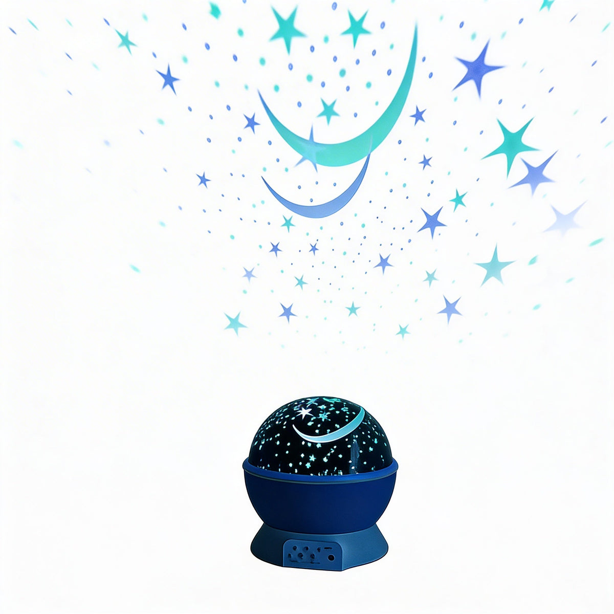 Star Projector Night Light with Built-In Music, USB Powered