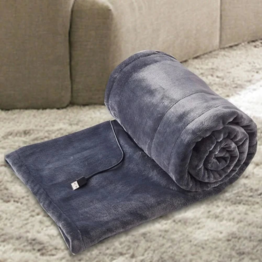 USB Heated Throw Blanket with 3 Heat Levels, Portable
