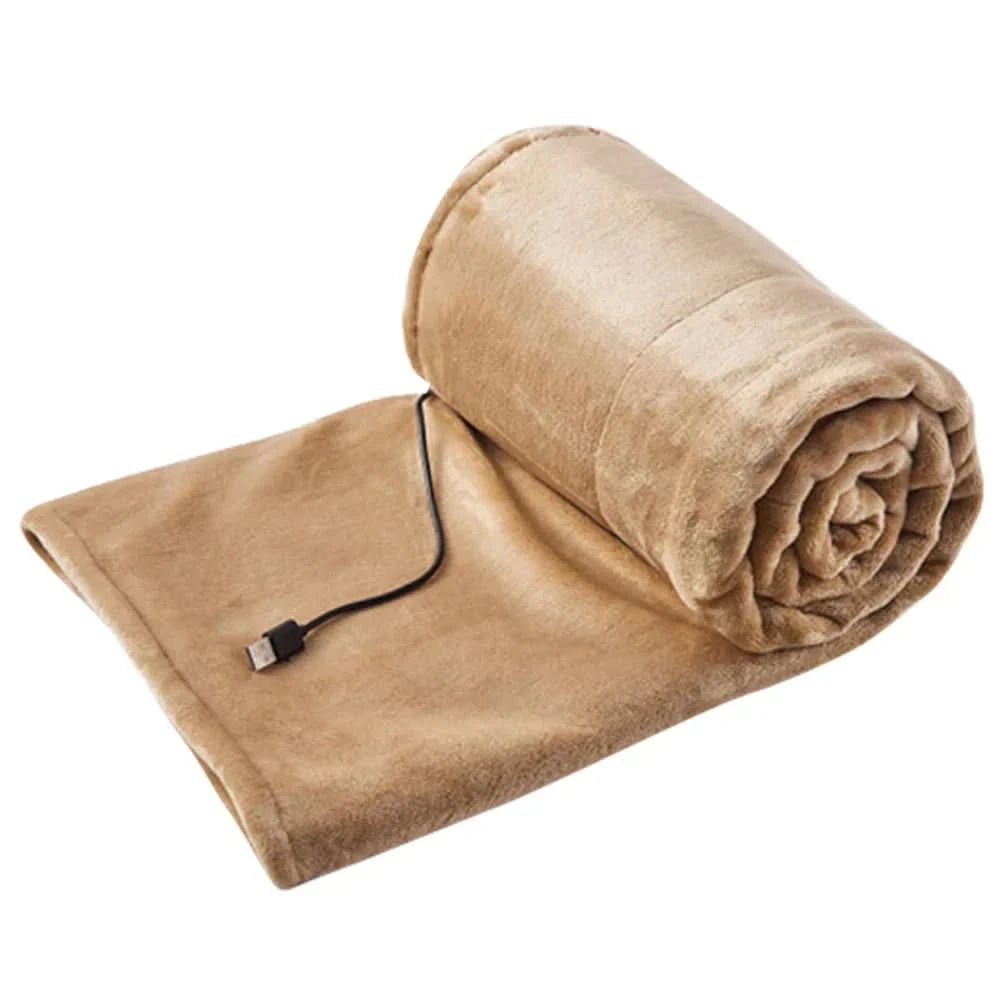 USB Heated Throw Blanket with 3 Heat Levels, Portable