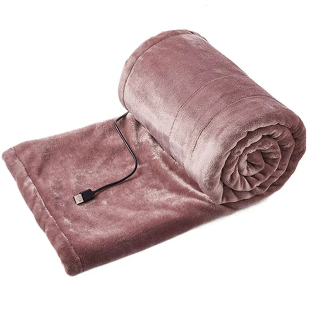 USB Heated Throw Blanket with 3 Heat Levels, Portable