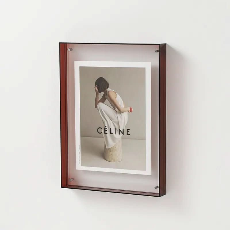 Clear Acrylic Photo Frame with Floating Effect, Five Sizes