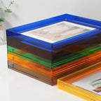 Clear Acrylic Photo Frame with Floating Effect, Five Sizes