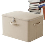 Lockable Storage Box with Combination Lock and Double Zip