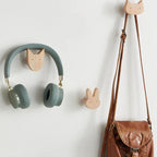Wooden Animal Wall Hooks, Self-Adhesive or Screw Fixing