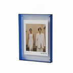 Clear Acrylic Photo Frame with Coloured Edge
