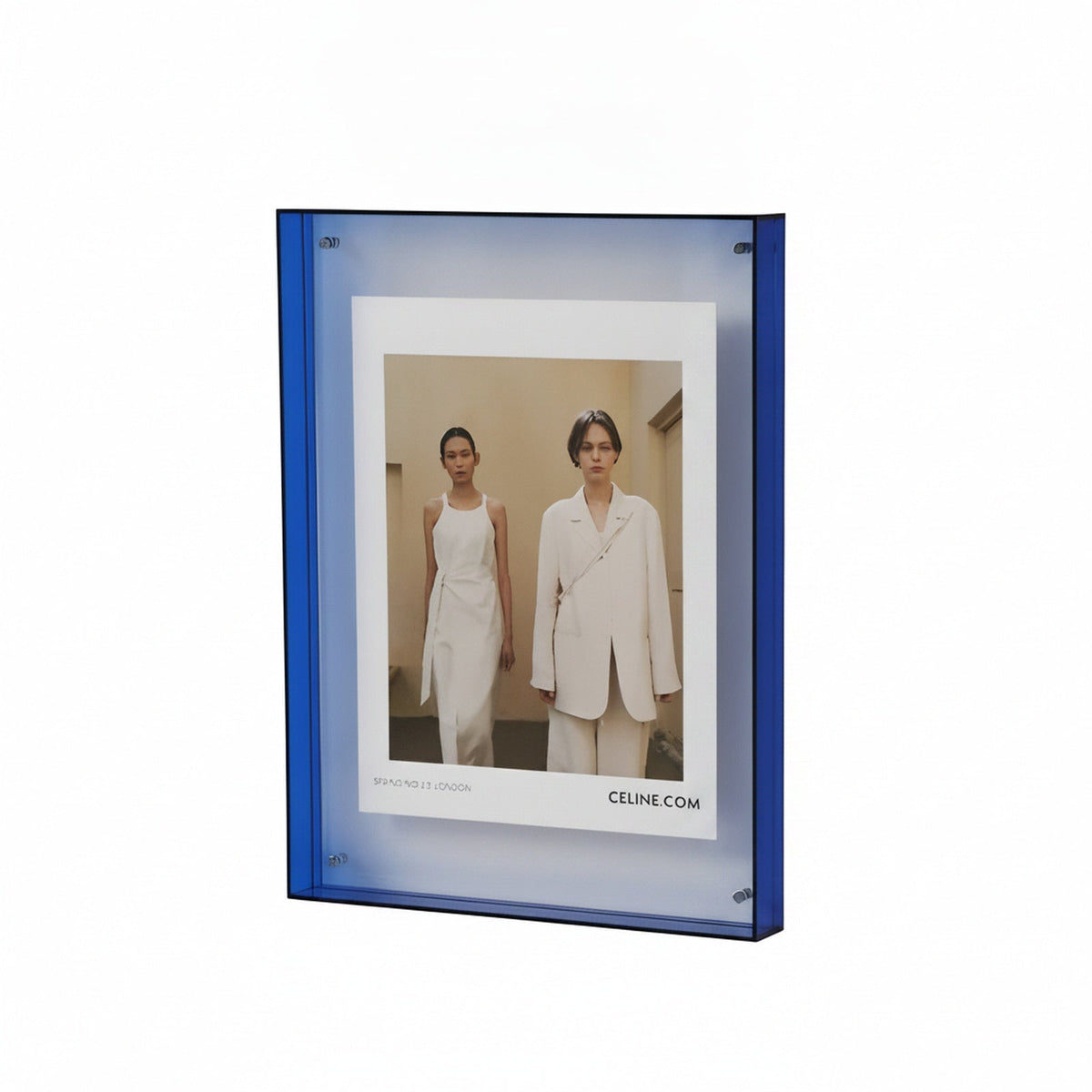 Clear Acrylic Photo Frame with Coloured Edge