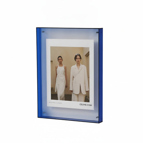 Clear Acrylic Photo Frame with Coloured Edge