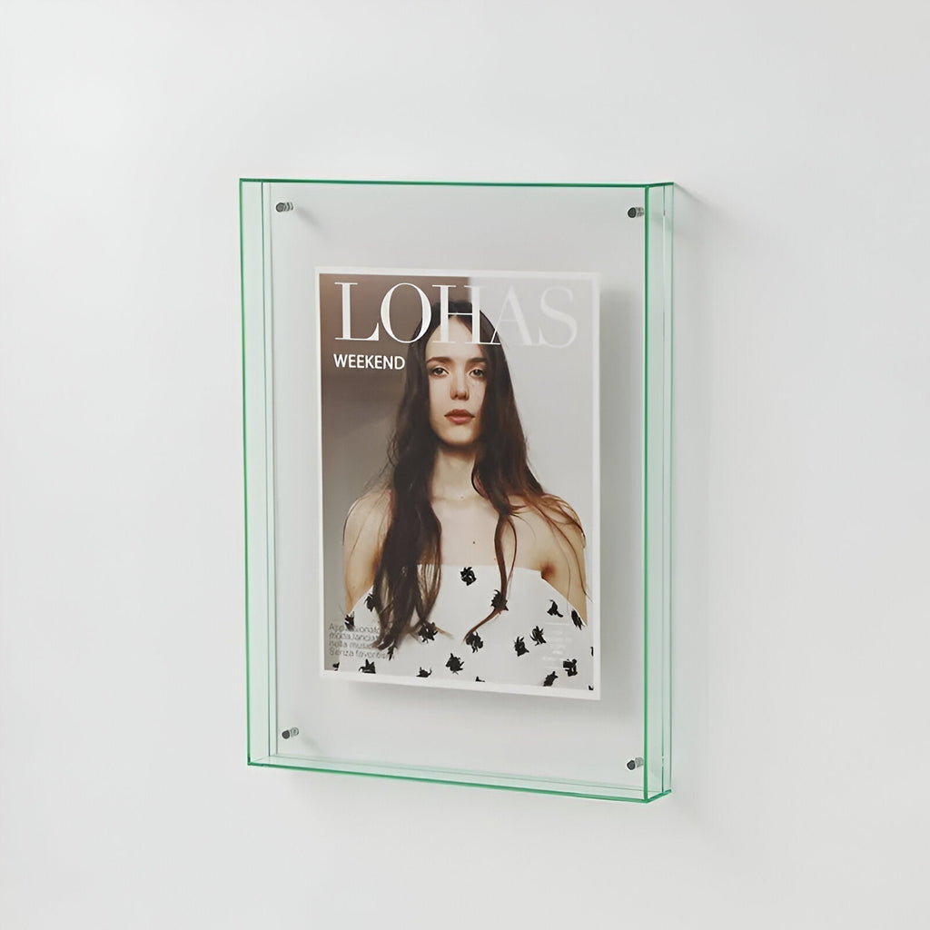 Clear Acrylic Photo Frame with Coloured Edge