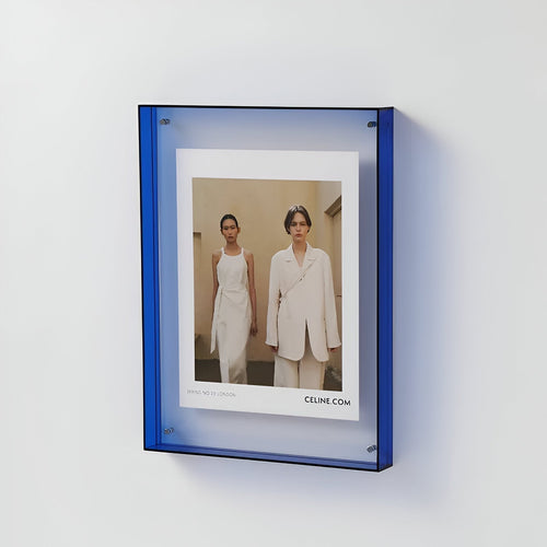 Clear Acrylic Photo Frame with Coloured Edge