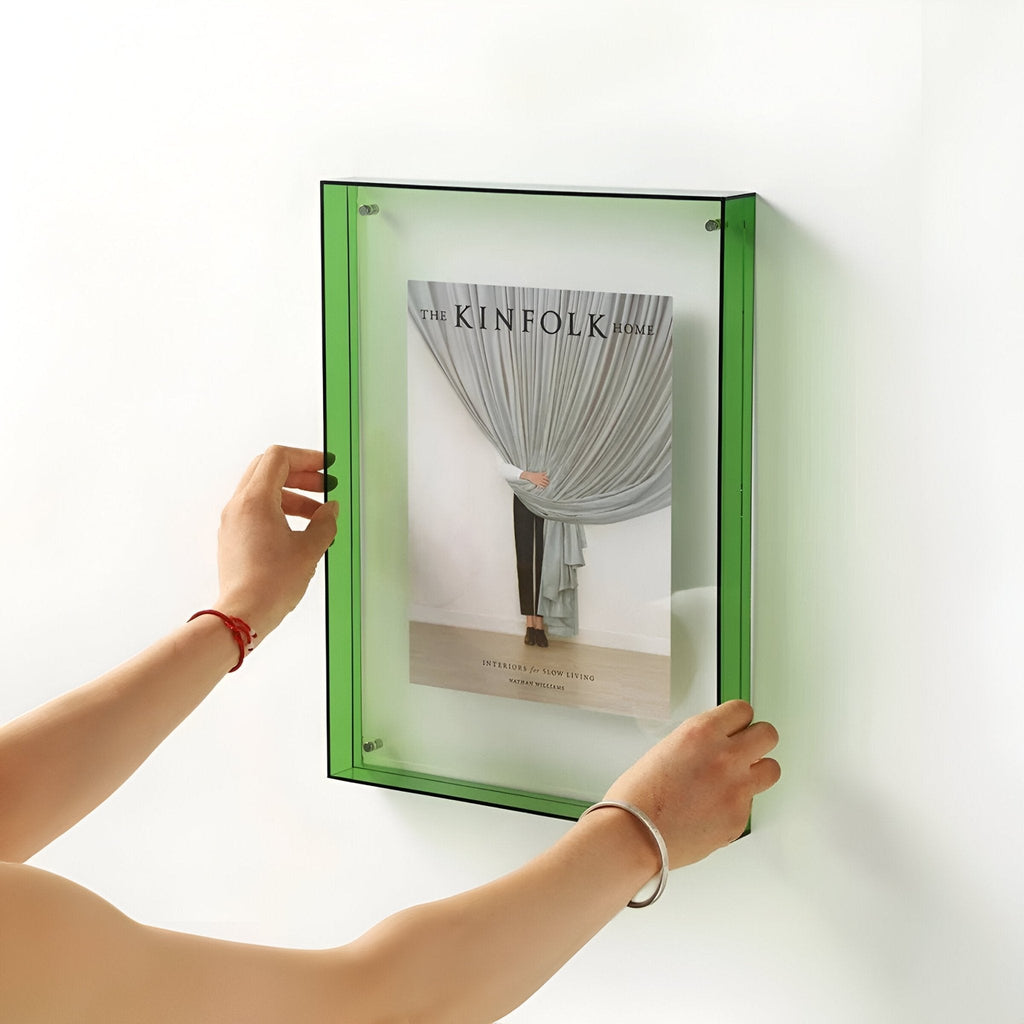 Clear Acrylic Photo Frame with Coloured Edge