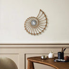 Round Handmade Ceramic Wall Light, 35 to 50 cm, Gold or Black