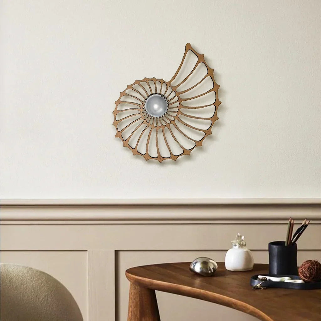 Round Handmade Ceramic Wall Light, 35 to 50 cm, Gold or Black