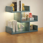 Three-Tier Desk Shelf with Built-In Lighting and 4 Storage Zones