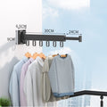 Wall-Mounted Folding Clothes Airer with Extending Arms