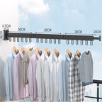 Wall-Mounted Folding Clothes Airer with Extending Arms