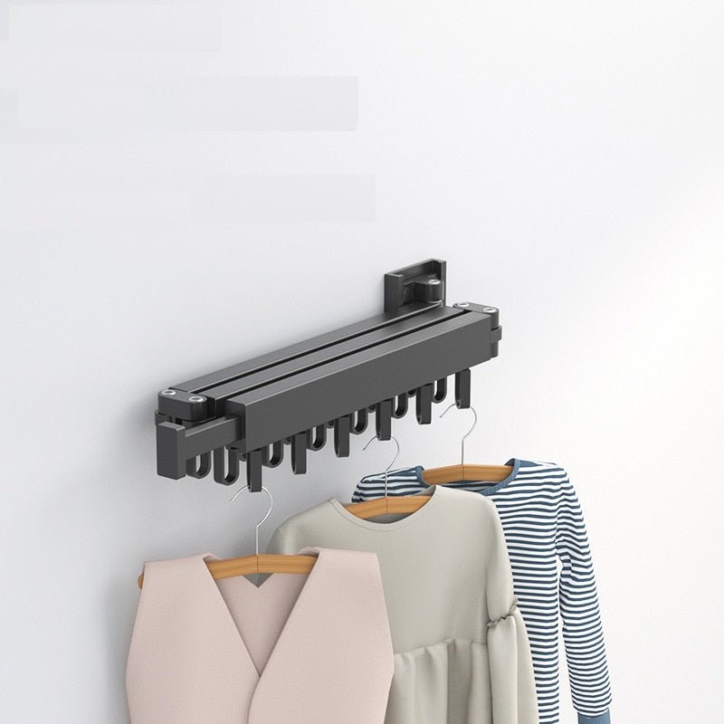 Wall-Mounted Folding Clothes Airer with Extending Arms