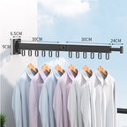 Wall-Mounted Folding Clothes Airer with Extending Arms