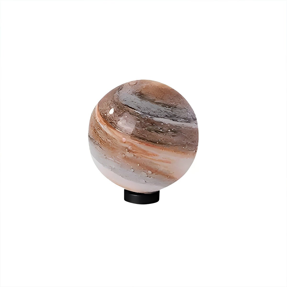 Marble-Effect Glass Globe Post Light, E27, IP54