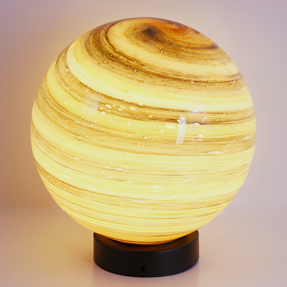 Marble-Effect Glass Globe Post Light, E27, IP54