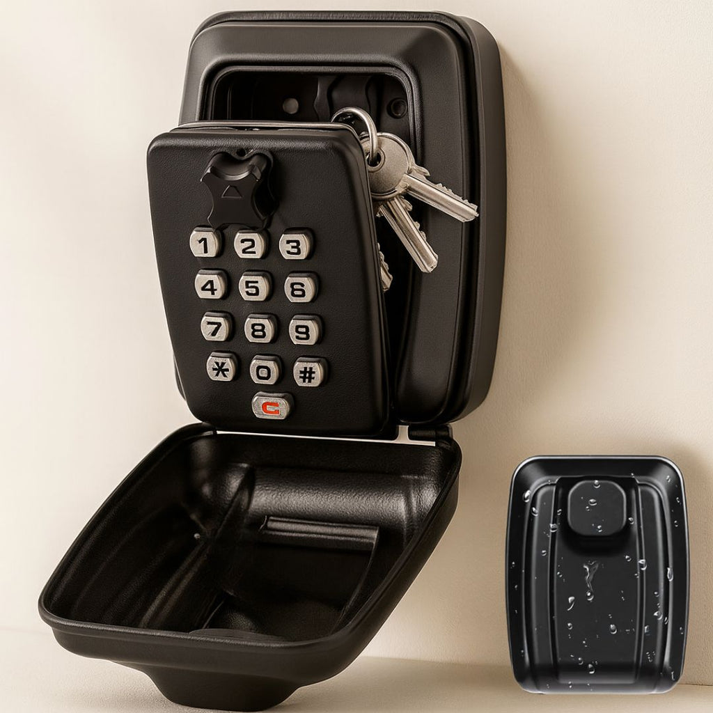 Outdoor Key Safe, Wall Mounted Zinc Alloy, 15 x 11 x 9 cm