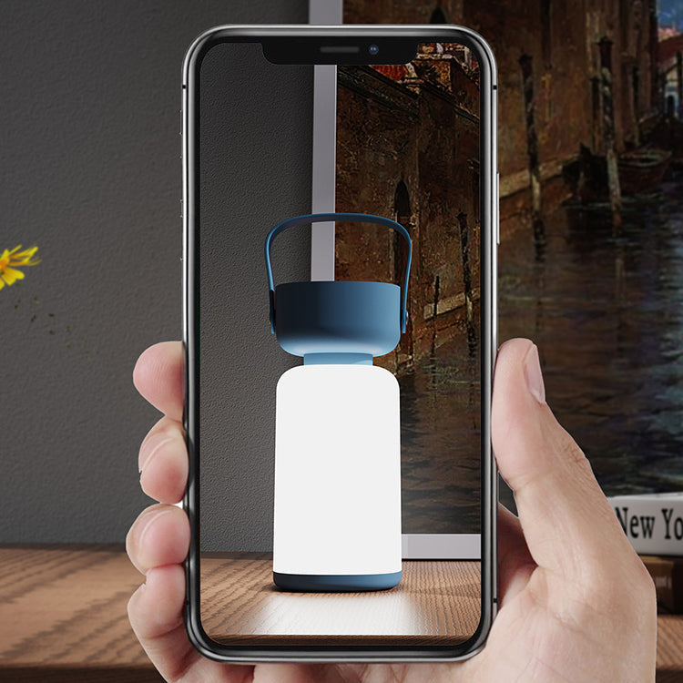 Portable LED Cylinder Table Lamp, Rechargeable and Waterproof