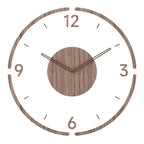 Scandinavian Wooden Wall Clock, 35 cm, Silent Movement