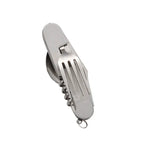 Folding Camping Cutlery Set with Spoon, Fork, Knife and Opener