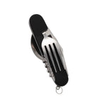 Folding Camping Cutlery Set with Spoon, Fork, Knife and Opener