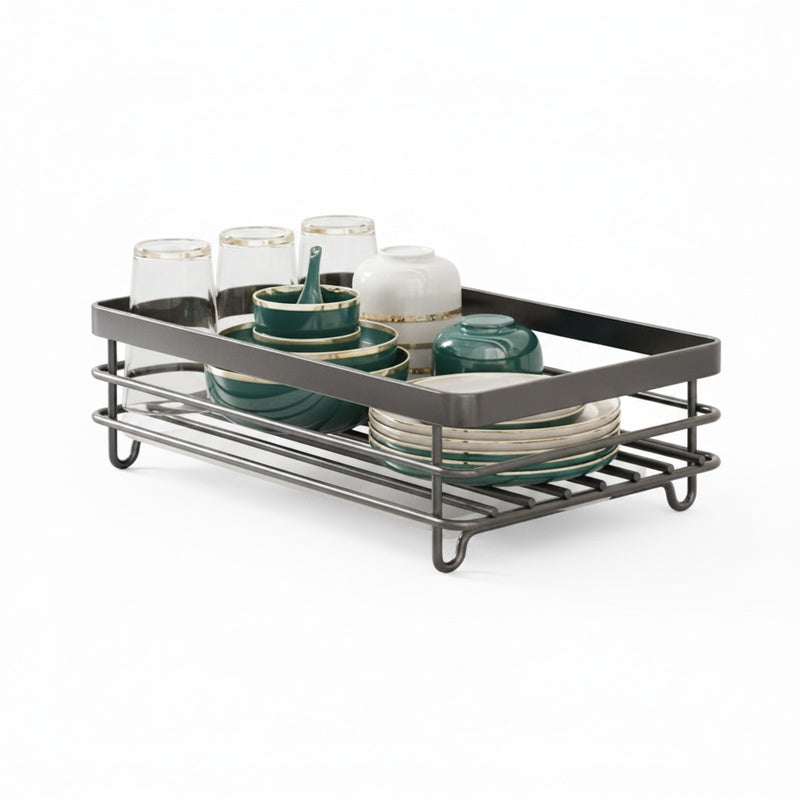 Folding Dish Drainer Rack with Non-Slip Feet