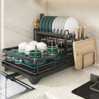 Folding Dish Drainer Rack with Non-Slip Feet